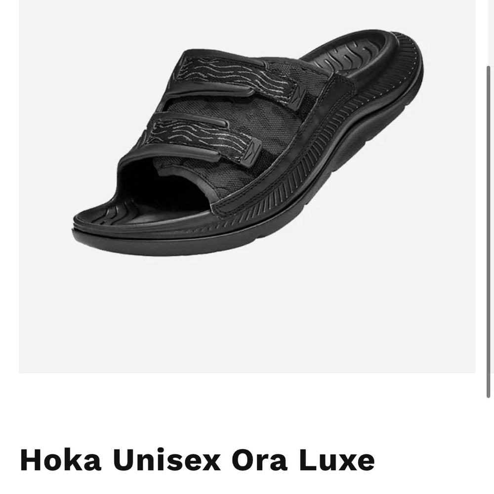 Hoka unisex Black Ora Luxe Sandals
